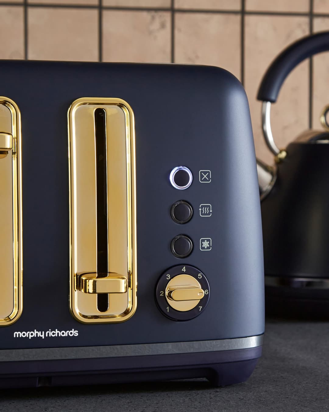 Morphy Richards Accents 4 Slice Toaster - Navy - Image 3