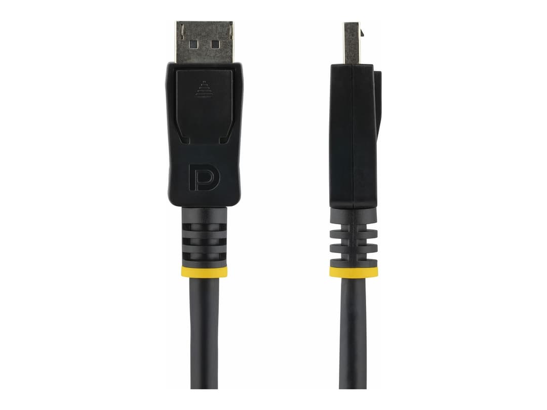 StarTech DISPLPORT6L DisplayPort 1.2 Cable 1.8m (6ft) Black - 4K x 2K HBR2 - Latching DP to DP M/M - Image 1