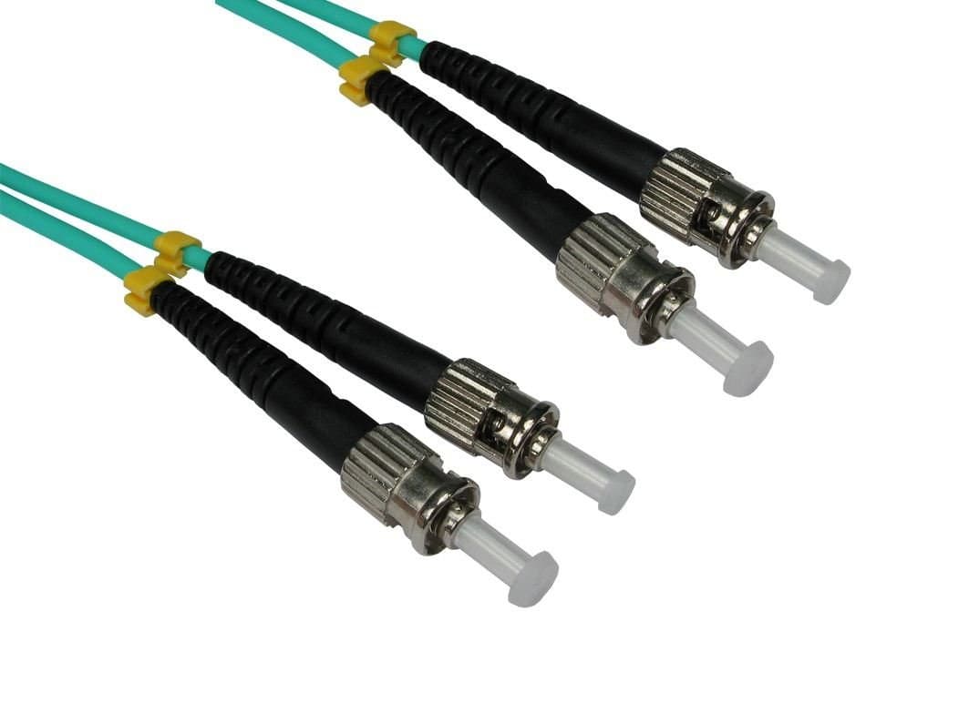 Cables Direct 1.0m ST-ST 50/125 OM3 cavo a fibre ottiche 1 m Blu