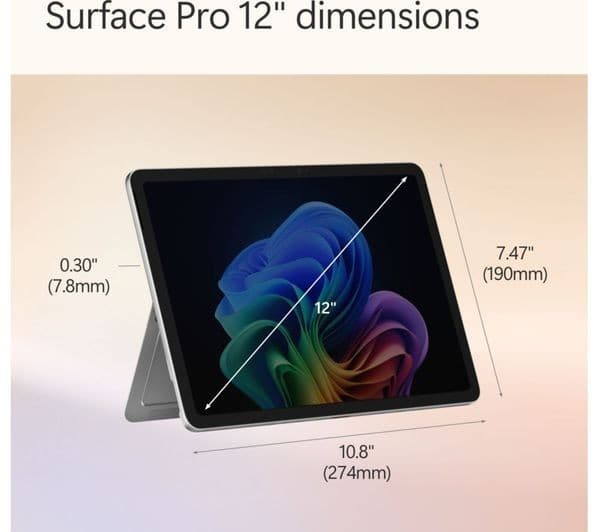 Microsoft Surface Pro 12" Copilot+ PC Snapdragon X Plus 16GB 256GB Platinum with Keyboard - Image 8