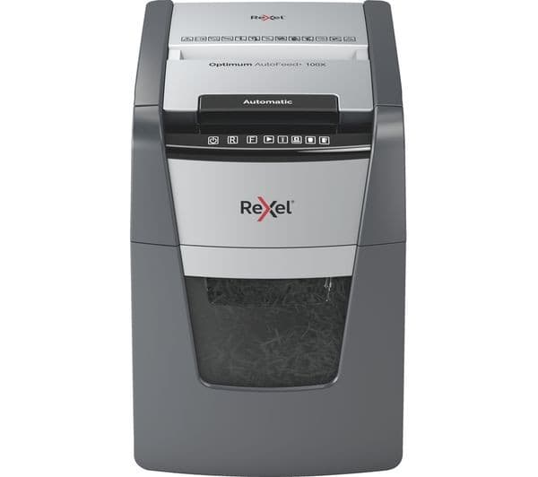 REXEL Optimum AutoFeed+ 100X 34L Cross Cut Paper Shredder - Image 2