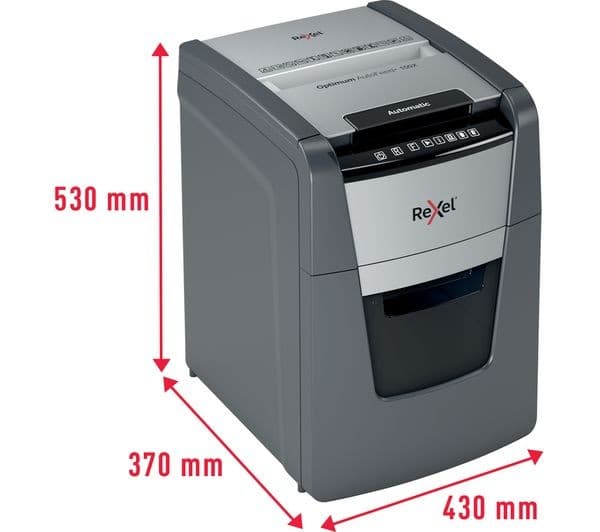 REXEL Optimum AutoFeed+ 100X 34L Cross Cut Paper Shredder - Image 3