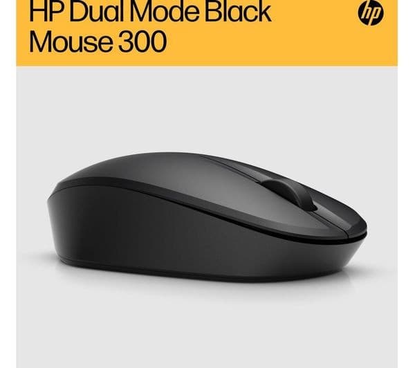 HP Dual Mode 300 Wireless Optical Mouse - Black (6CR71AA) - Image 2