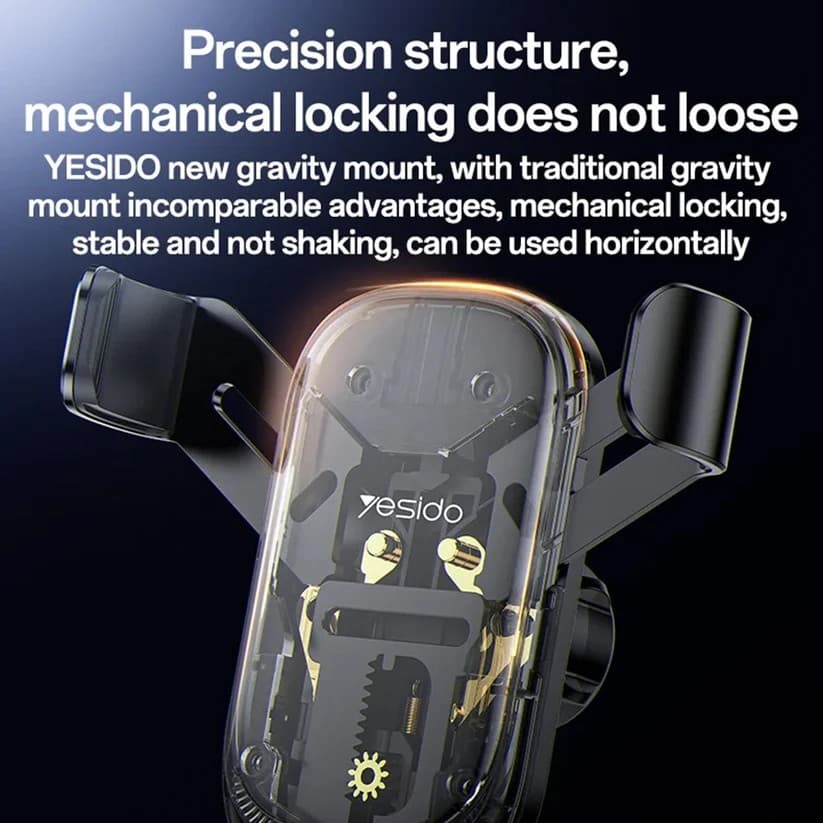 Yesido C247 Car Holder, 4.7inch - 7.2inch, Black - Image 5