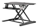 StarTech.com Corner Sit Stand Desk Converter with Keyboard Tray - 35" x 21" Surface, Height Adjustable, Supports Dual Monitors - Black (ARMSTSCORNR) thumbnail 3