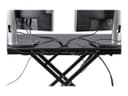 StarTech.com Corner Sit Stand Desk Converter with Keyboard Tray - 35" x 21" Surface, Height Adjustable, Supports Dual Monitors - Black (ARMSTSCORNR) thumbnail 5