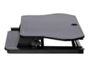 StarTech.com Corner Sit Stand Desk Converter with Keyboard Tray - 35" x 21" Surface, Height Adjustable, Supports Dual Monitors - Black (ARMSTSCORNR) thumbnail 6