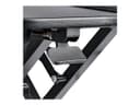 StarTech.com Corner Sit Stand Desk Converter with Keyboard Tray - 35" x 21" Surface, Height Adjustable, Supports Dual Monitors - Black (ARMSTSCORNR) thumbnail 7
