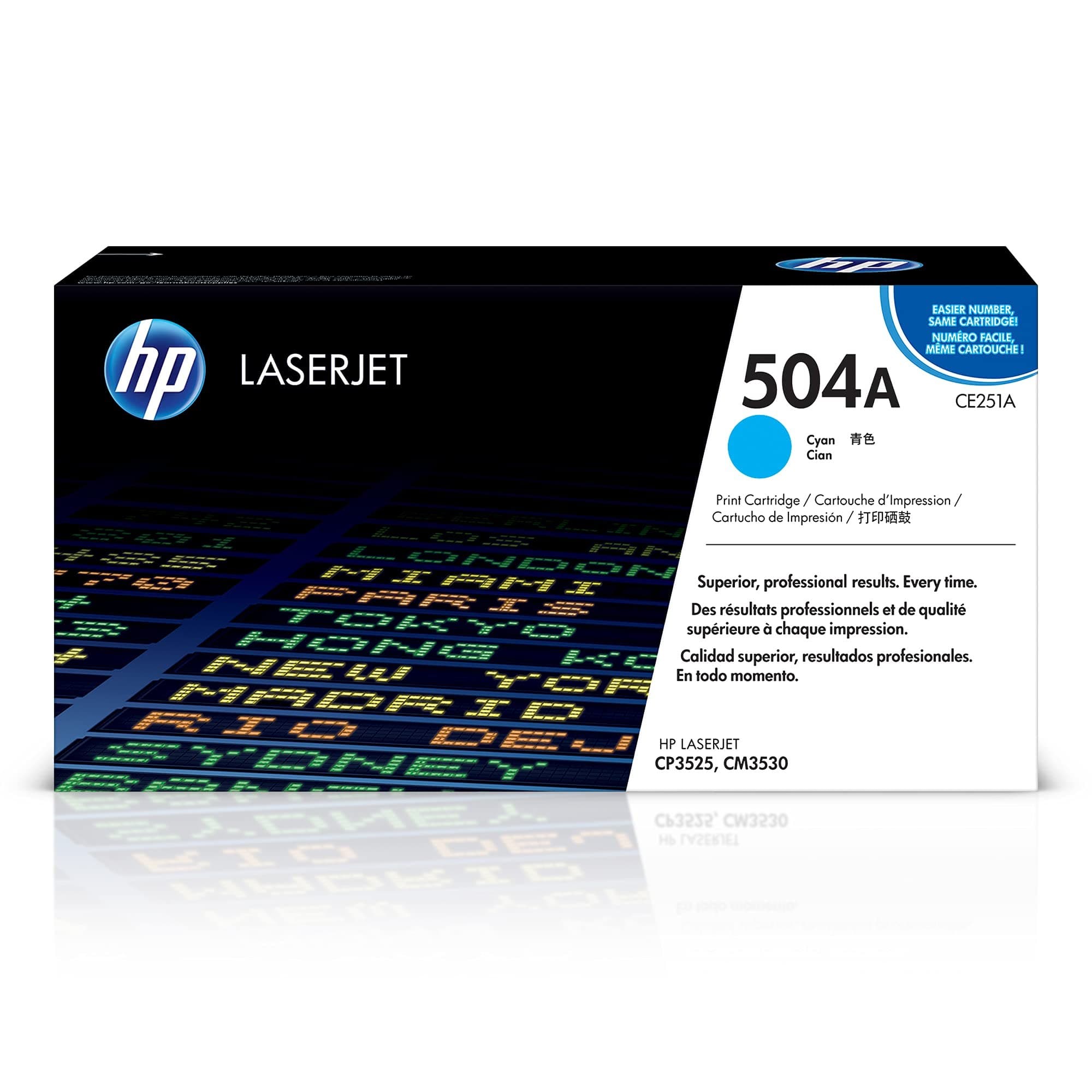 HP CE251A 504A Original LaserJet Toner Cartridge - Cyan