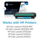 HP CE251A 504A Original LaserJet Toner Cartridge - Cyan thumbnail 2