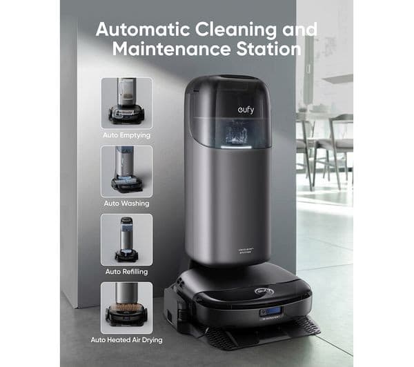 EUFY Omni S1 Pro 8,000 Pa Robot Vacuum Cleaner & Mop with All-in-One Station - Black - Image 2