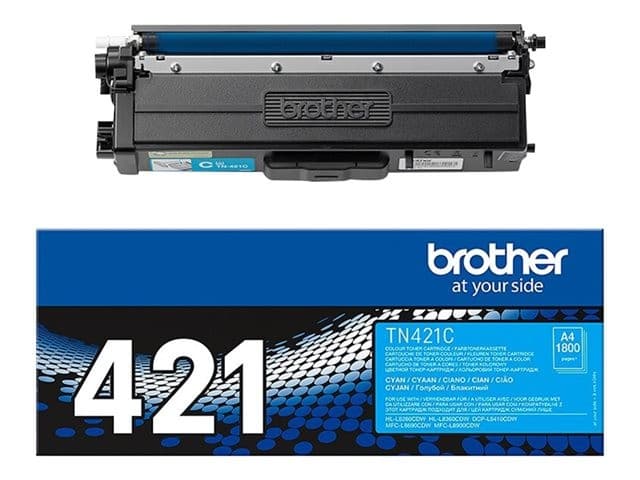 Brother TN421C Original Toner Cartridge - Cyan - 1,800 Pages - Image 2