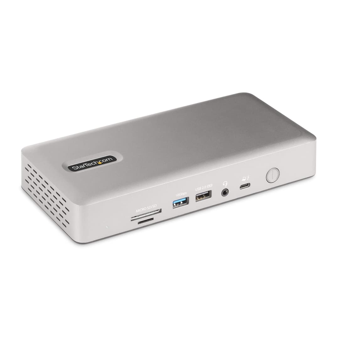 StarTech.com Universal USB4 & Thunderbolt 4 Docking Station, Quad Display on Windows, Dual Display on MacBook, HDMI DP Dock with 98W Laptop Charging - Image 1