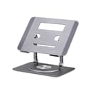 StarTech.com Rotating Laptop Stand, 360 Swivel, Ergonomic Desk Riser for Computer, Elevated Tray w/ Adjustable Tilt, Max 11lb/5kg, Aluminum Build, Portable Design thumbnail 1