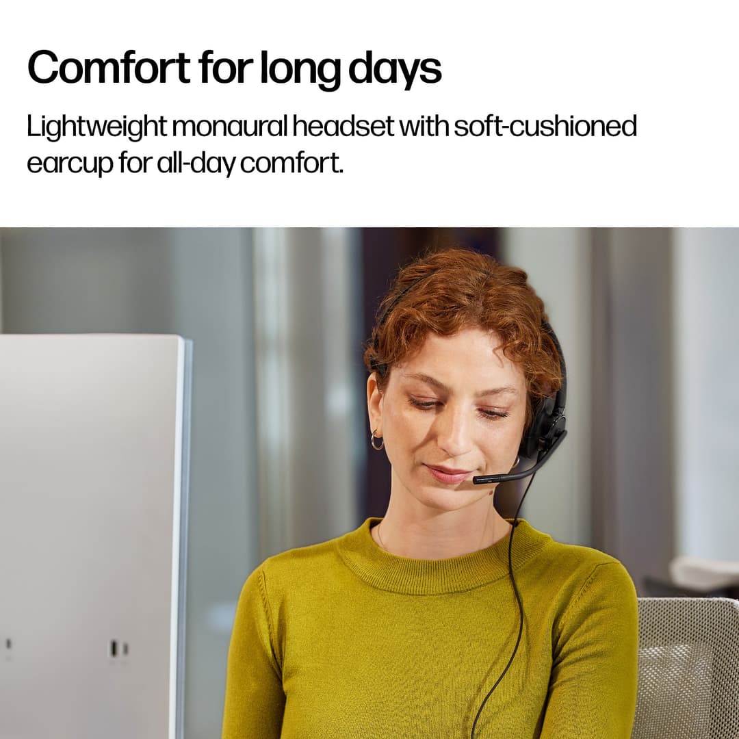 HP Poly Mission 415 Monaural USB Wired Headset - Image 3