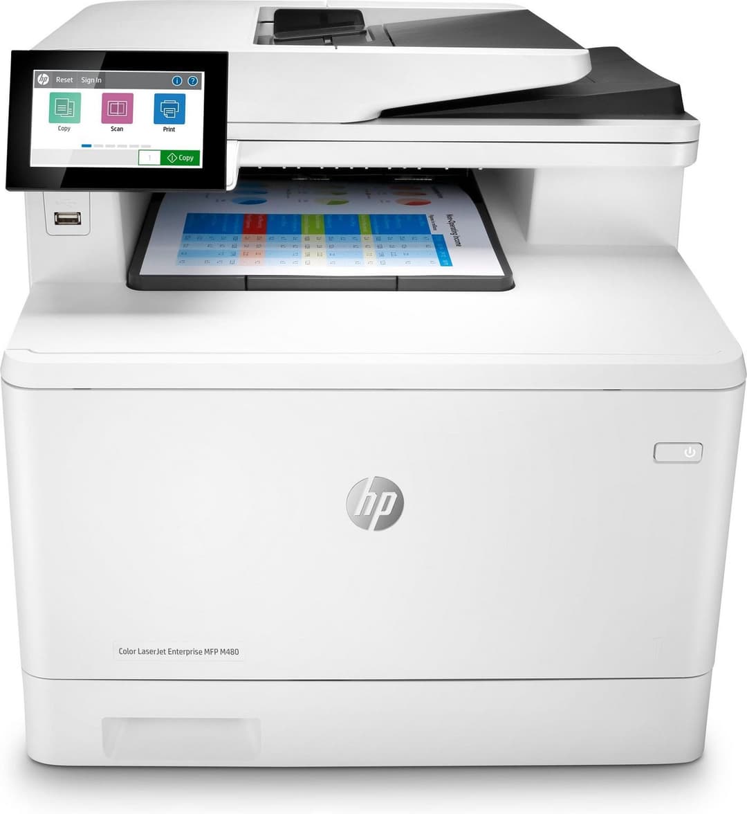 HP Color LaserJet Enterprise MFP M480f A4 Colour Multifunction Laser Printer (3QA55A) - Image 1