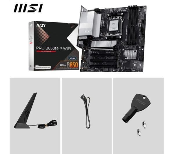 MSI PRO B850M-P WIFI AMD B850 Socket AM5 DDR5 Micro-ATX Motherboard - Image 4