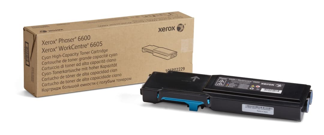 Xerox Genuine Phaser™ 6600, WorkCentre™ 6605 Cyan High capacity Toner Cartridge (6000 Pages) - 106R02229 - Image 1