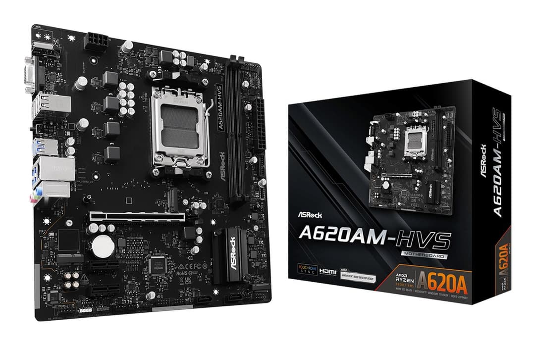 ASRock A620AM-HVS AMD A620A DDR5 Micro-ATX Socket AM5 Motherboard - Image 5