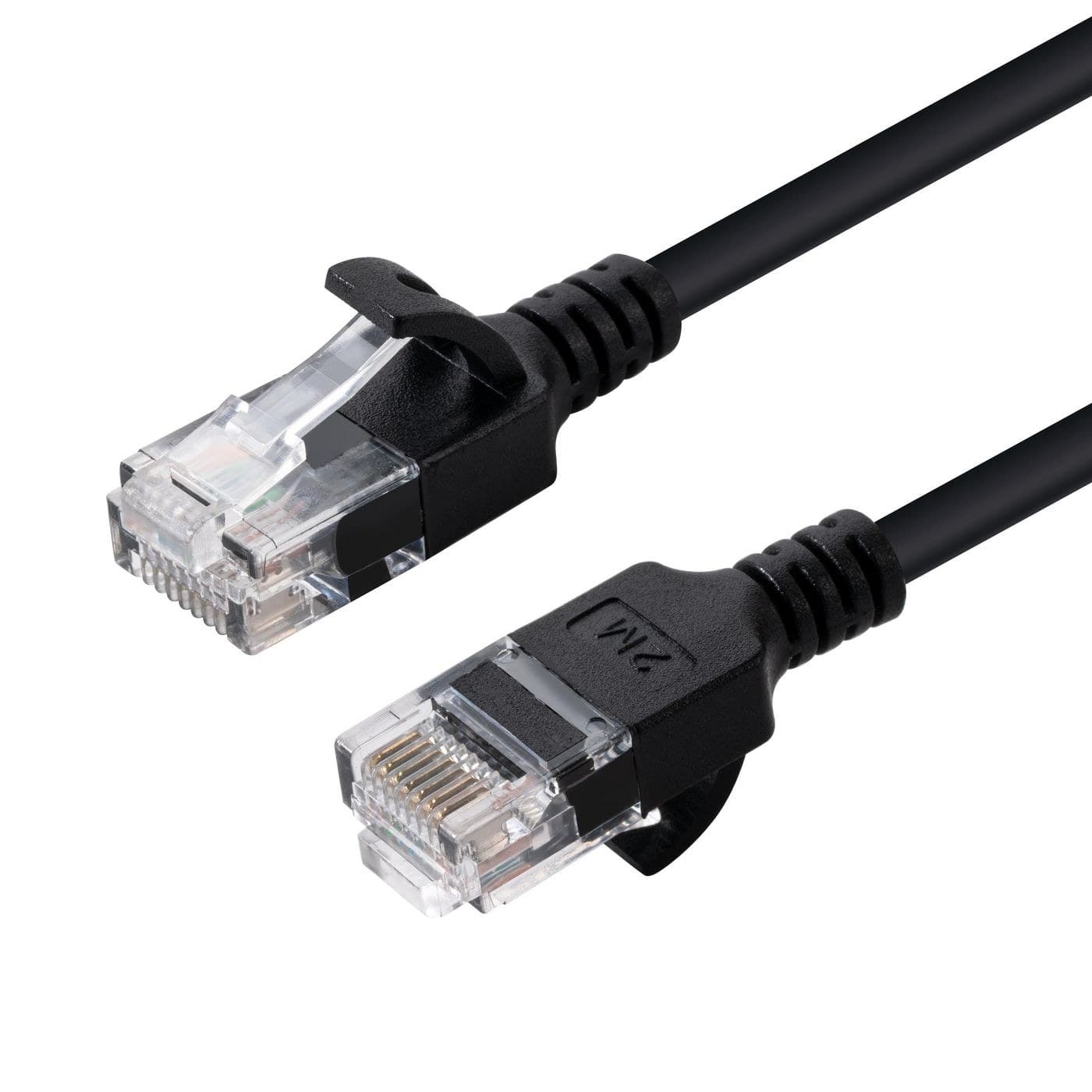 MicroConnect U/UTP CAT6 Slim RJ45 Network Cable 0.5m Black