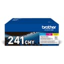 Brother TN-241CMY Toner Cartridge Multipack 3-Pack Original Cyan, Magenta, Yellow, 1,400 Pages Each, for HL-3140CW / HL-3150CDW / HL-3170CDW / DCP-9015CDW / DCP-9020CDW / MFC-9140CDN / MFC-9330CDW / MFC-9340CDW thumbnail 1