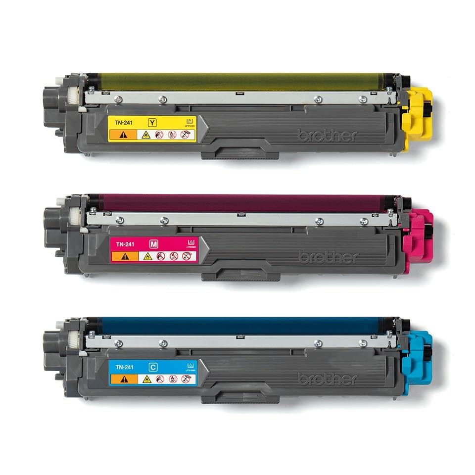 Brother TN-241CMY Toner Cartridge Multipack 3-Pack Original Cyan, Magenta, Yellow, 1,400 Pages Each, for HL-3140CW / HL-3150CDW / HL-3170CDW / DCP-9015CDW / DCP-9020CDW / MFC-9140CDN / MFC-9330CDW / MFC-9340CDW - Image 2