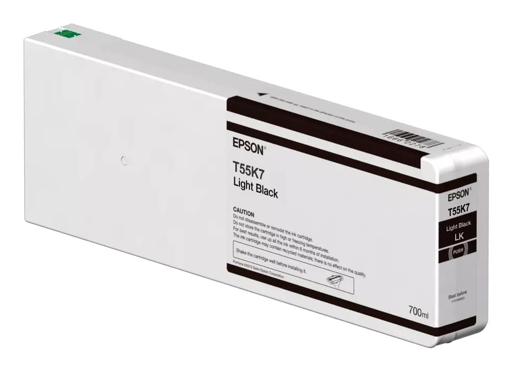Epson T55K7 UltraChrome HDX/HD 700ml Ink Cartridge for SureColor SC-P6000/P7000/P8000/P9000 - Light Black