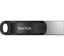 SANDISK iXpand Flash Drive Go USB 3.0 & Lightning Dual Memory Stick - 128 GB, Black thumbnail 1