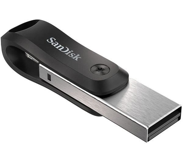 SANDISK iXpand Flash Drive Go USB 3.0 & Lightning Dual Memory Stick - 128 GB, Black - Image 2
