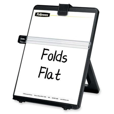 Fellowes Workstation Non-Magnetic Desktop Copyholder 21106 A4 125 Sheets with Removable Line Guide Black - Image 4