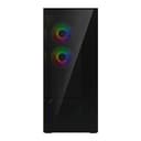 Arctic Xtender ARGB Tempered Glass E-ATX Mid Tower PC Case with 5 Pre-Installed ARGB Fans - Black thumbnail 2