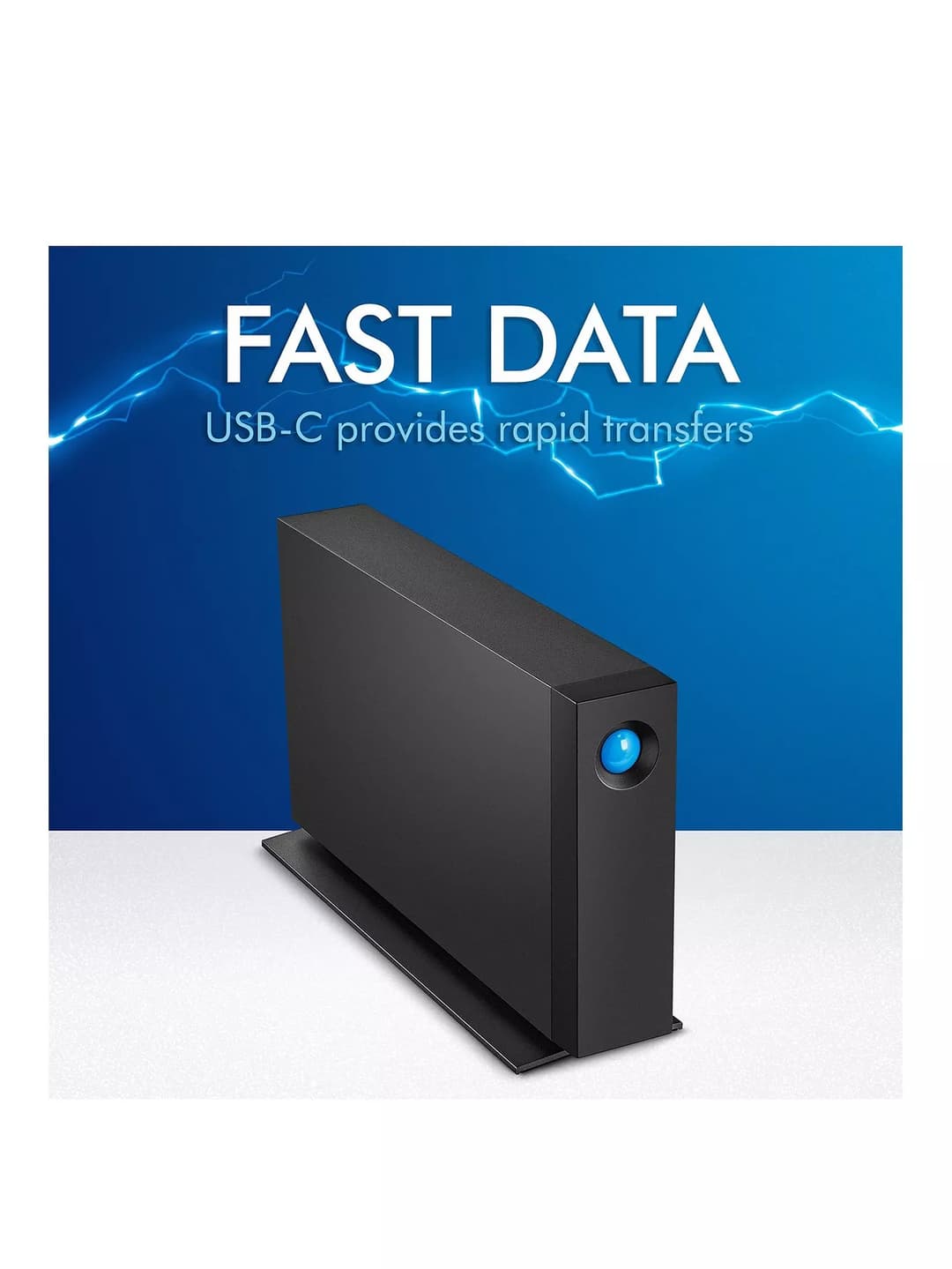 LaCie d2 Professional 8TB External Desktop Hard Drive USB-C Black - Image 3
