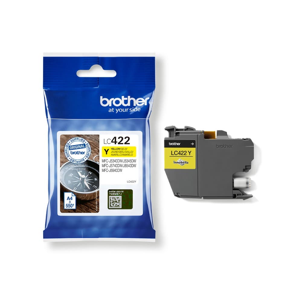Brother LC422 Original Ink Cartridge 550 Pages - Yellow