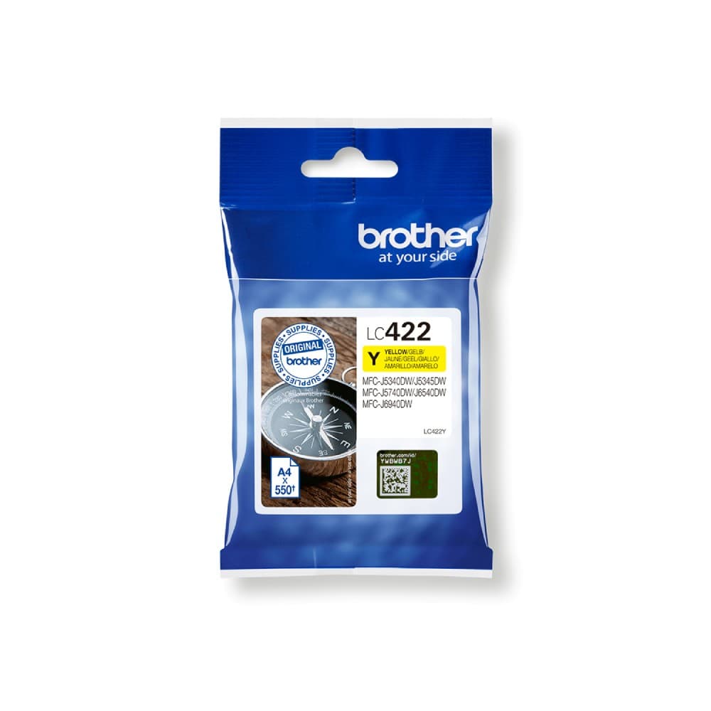 Brother LC422 Original Ink Cartridge 550 Pages - Yellow - Image 3