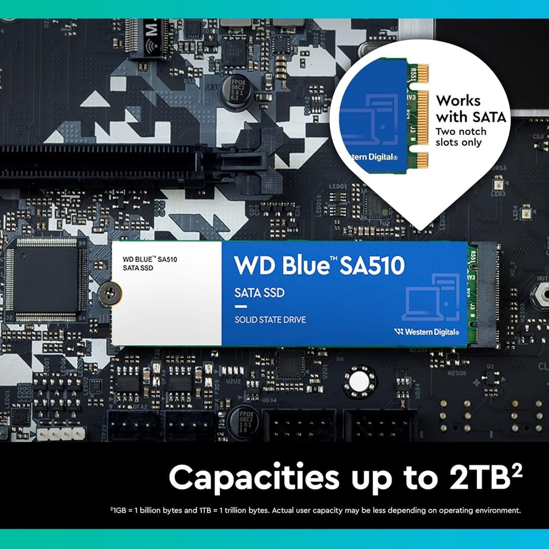 WD Blue SA510 2TB M.2 SATA SSD - Image 3
