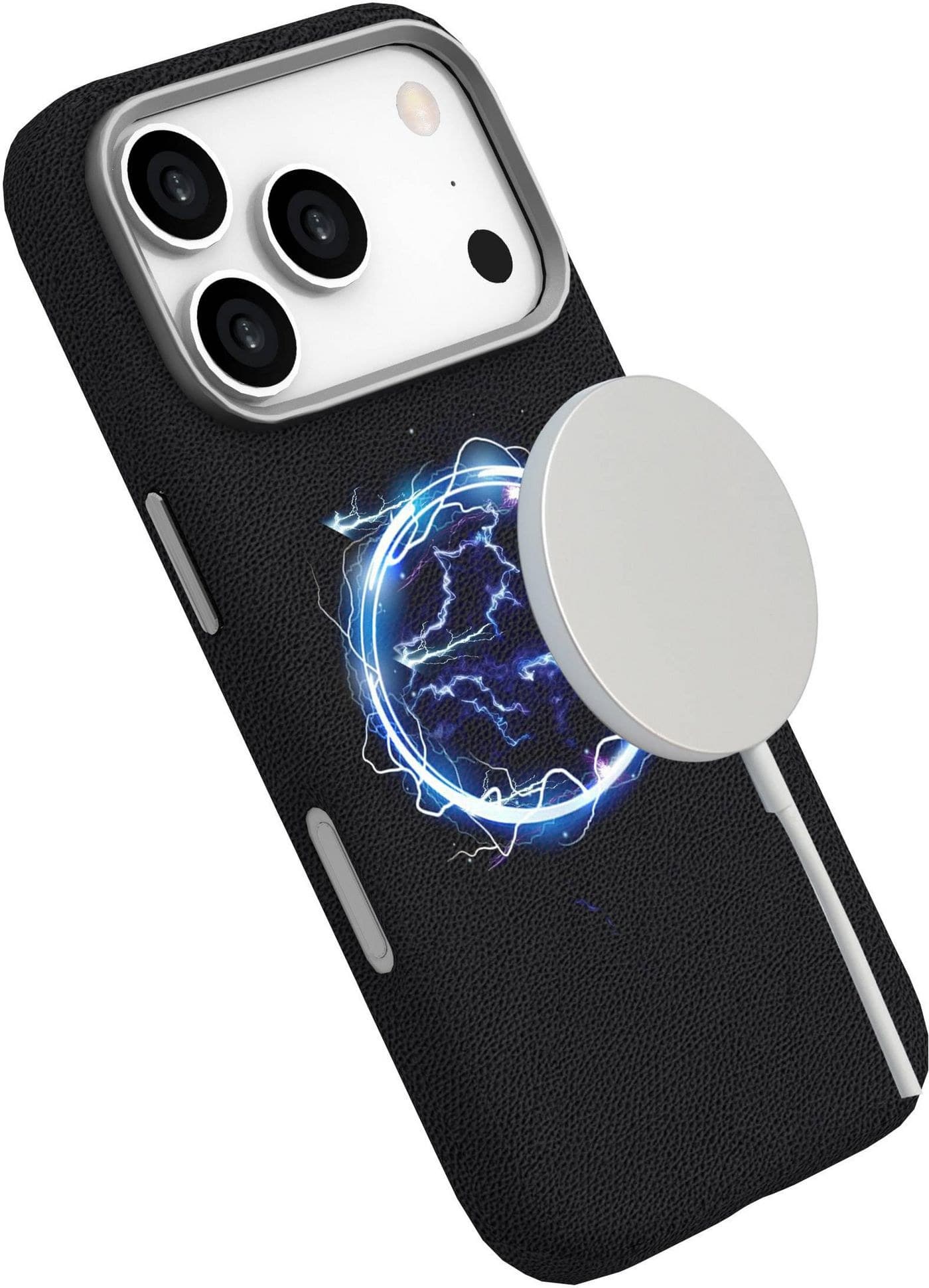 eSTUFF INFINITE (GRS) VENICE iPhone 17 Pro Magnetic PU Leather Cover - Black