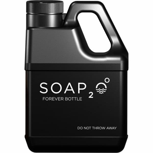 SOAP2O Forever Bottle - 1 gal - Bottle Dispenser - Hand - Black - 1 Each - Image 1