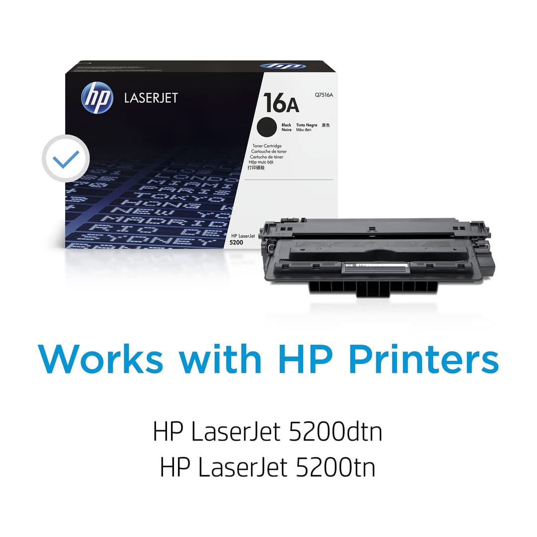 HP Q7516A 16A Original LaserJet Toner Cartridge - Black (12,000 Pages) - Image 2