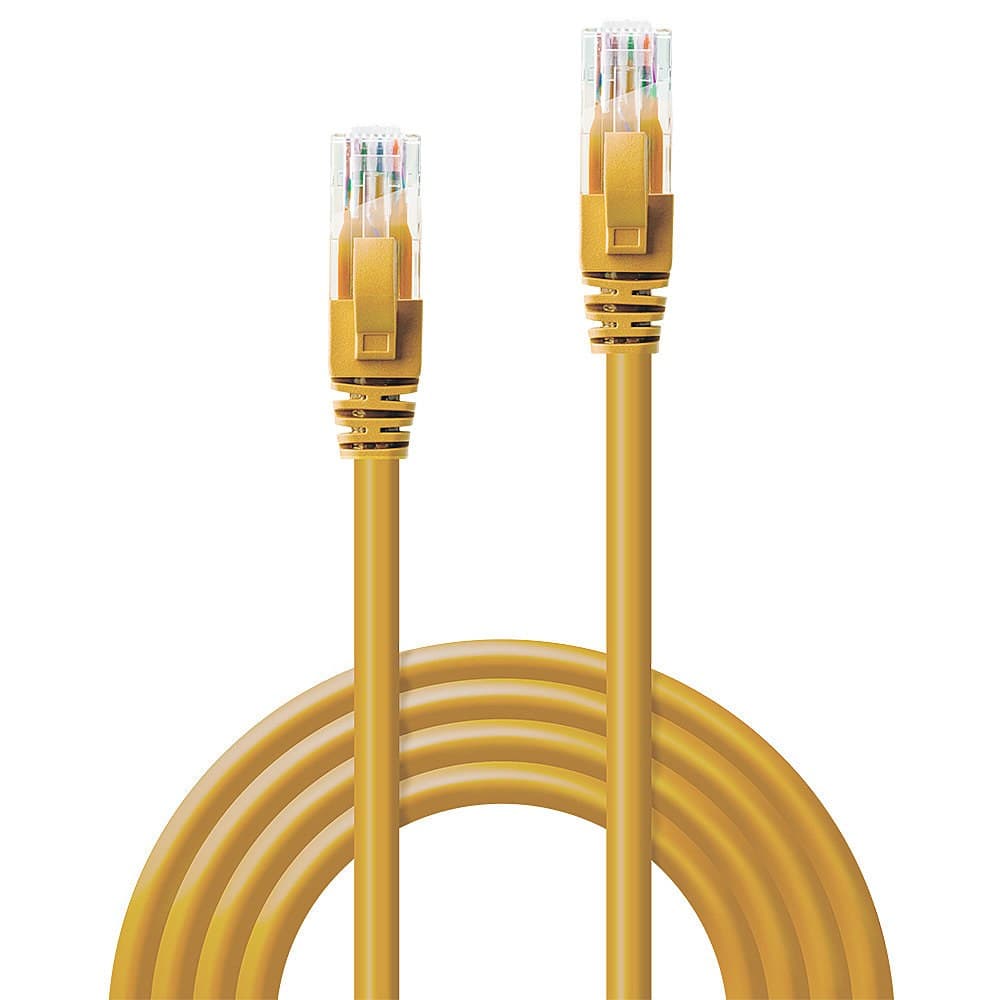 Lindy 1m Cat.6 U/UTP Ethernet Cable, Yellow - Image 3