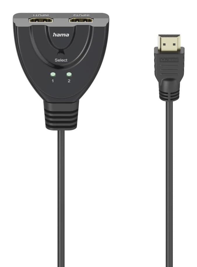 Hama 00205323 4K HDMI 2x1 Toggle Switch, 2x HDMI Socket to 1x HDMI Plug - Image 3