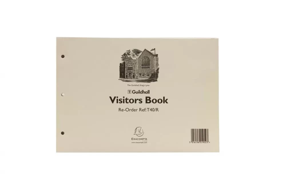 Exacompta Guildhall T40/R Loose Leaf Visitors Book Refill A4 50 Sheets 18 Entries Per Page