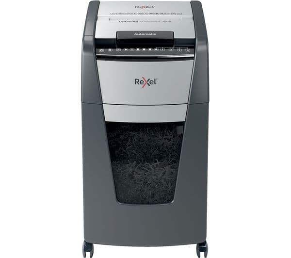 REXEL Optimum AutoFeed+ 300X Cross Cut Paper Shredder