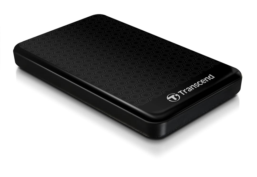 1TB Transcend StoreJet 25A3 USB 3.1 Gen 1 Portable Hard Drive - Black - Rugged Edition - Image 1
