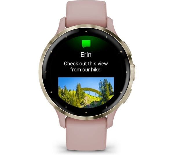 Garmin Venu 3S GPS Smartwatch 41mm, Soft Gold Bezel with Dust Rose Silicone Band - Image 7