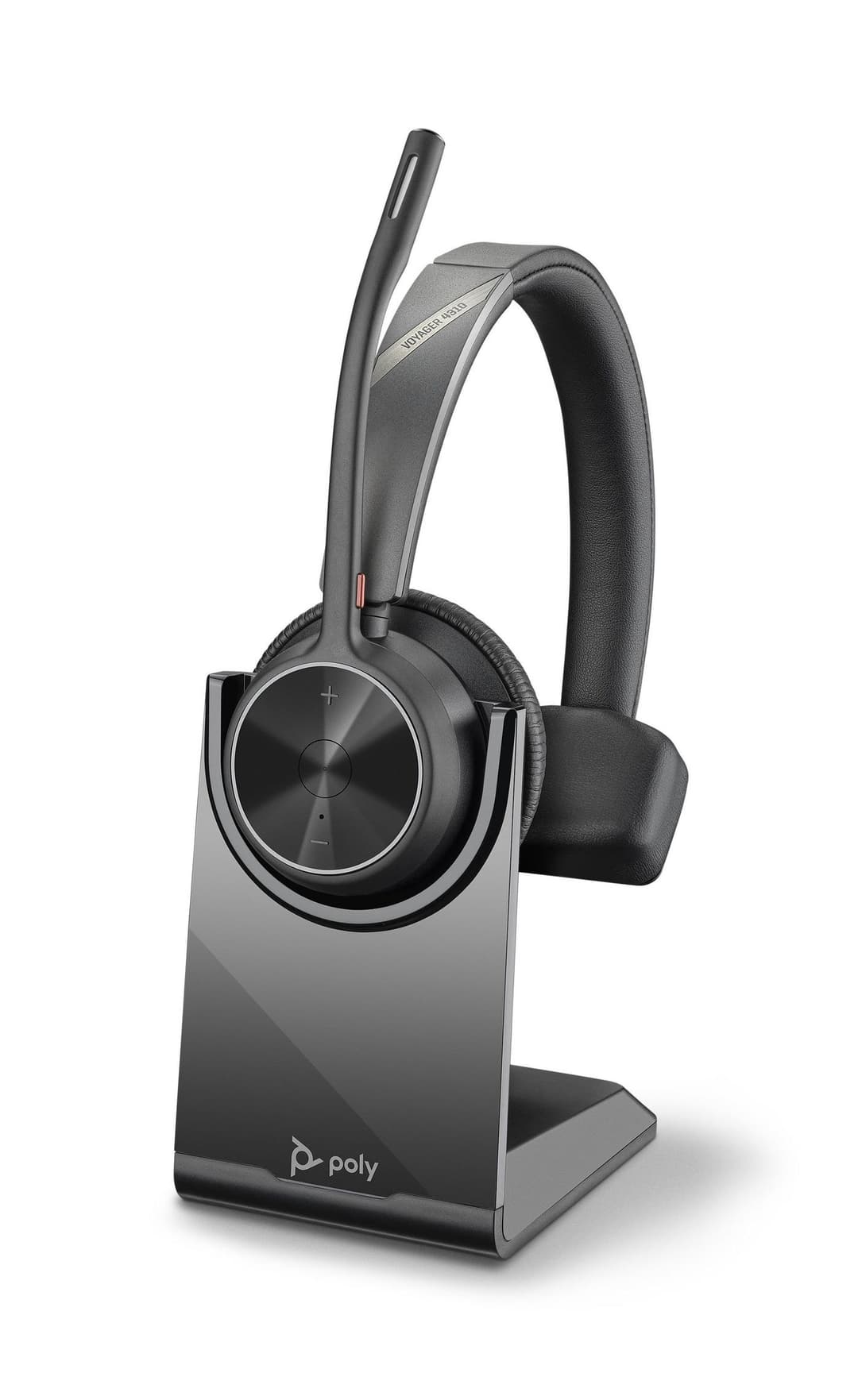Poly Voyager 4310 UC USB-C Mono Wireless Headset with Charging Stand - Black - Image 1
