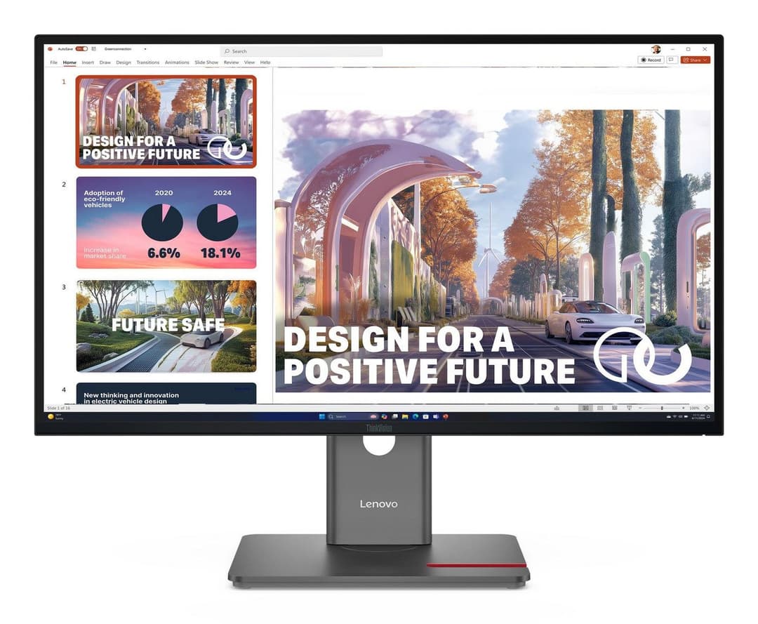 Lenovo ThinkVision P27qd-40 27-inch QHD USB-C Docking Monitor - Black - Image 1
