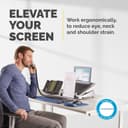 Fellowes Laptop Stand for Desk - Office Suites Plus Adjustable Laptop Stand for the Home and Office - Laptop Riser with 5 Height Adjustments - Max Monitor Size 17", Max Weight 5KG - Black/Silver thumbnail 2