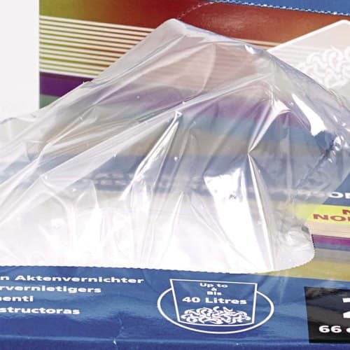 Rexel AS3000 Plastic Waste Sacks for Wide Entry Shredders 175L (pack of 100) - Image 2