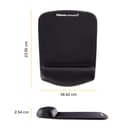 Fellowes PlushTouch Mouse Mat with Wrist Support - Microban Antibacterial Protection, Non-Slip Rubber Base - Black 9252003 thumbnail 2