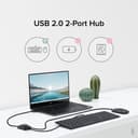 Plugable Technologies 2-in-1 USB Splitter with Dual USB 2.0 Ports, Compatible with Windows, Linux, macOS, Chrome OS, USB Multiport Hub for Laptops thumbnail 3